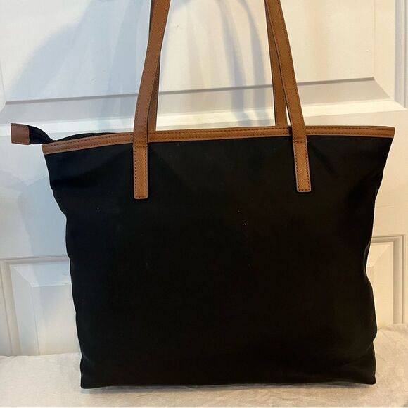 MICHAEL KORS Nylon Jet Set Tote Hamilton Black Laptop Work Bag - Picture 3 of 9